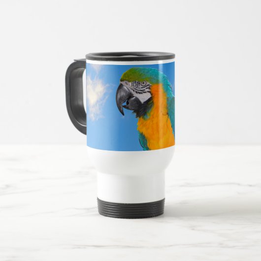 Mug De Voyage Macao bleu et jaune (Devant gauche)