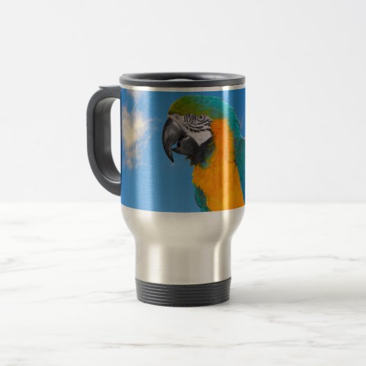 Mug De Voyage Macao bleu et jaune (Devant gauche)