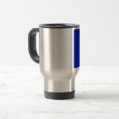 Mug De Voyage Maçon - bleu maçonnique (Devant gauche)