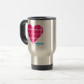 Mug De Voyage Magenta 2 de plaid (Devant gauche)