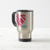 Mug De Voyage Magenta 2 de zèbre (Devant gauche)