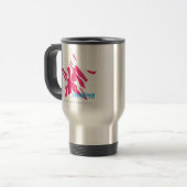 Mug De Voyage Magenta 4 de zèbre (Devant gauche)