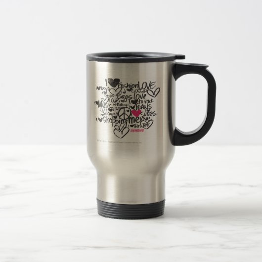 Mug De Voyage Magenta de graffiti (Droit)