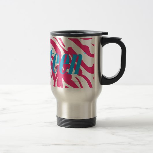 Mug De Voyage Magenta de zèbre (Droit)
