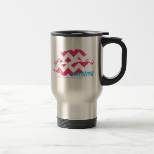 Mug De Voyage Magenta de zigzag