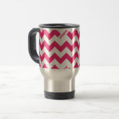 Mug De Voyage Magenta de zigzag (Devant gauche)