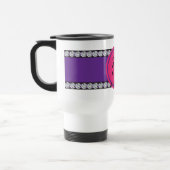 Mug De Voyage Magenta Monogramme Diplôme en diamant (Gauche)