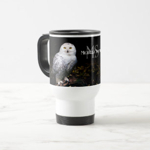 Mug De Voyage Magnifique monogramme personnalisé de nom de hibou