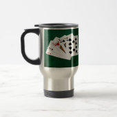 Mug De Voyage Mains de poker - Deux paires - As, King (Gauche)