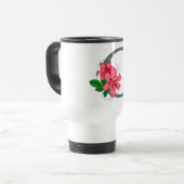 Mug De Voyage Majuscule C monogramme floral (Devant gauche)