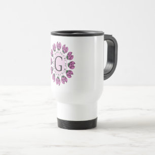 Mug De Voyage Majuscule G monogramme floral