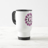 Mug De Voyage Majuscule G monogramme floral (Devant gauche)