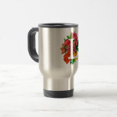 Mug De Voyage Majuscule L monogramme floral (Devant gauche)