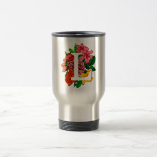 Mug De Voyage Majuscule L monogramme floral