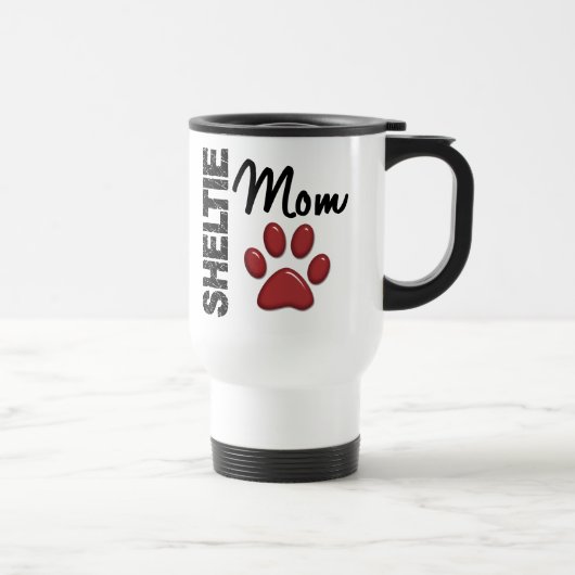 Mug De Voyage Maman 2 de Sheltie (Droite)