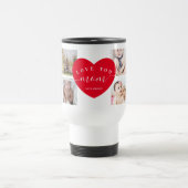 Mug De Voyage Maman Cadeaux Customisé Photo Collage Moderne Coeu (Centre)