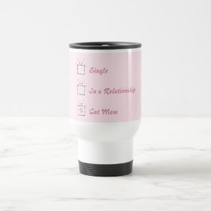 Mug De Voyage Maman Chat Chaton Mignon Patte Rose
