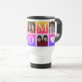 Mug De Voyage Maman Cinq Photo Custom Ombre Collage (Devant droit)