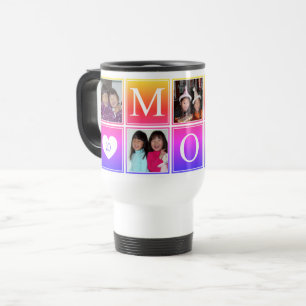 Mug De Voyage Maman Cinq Photo Custom Ombre Collage