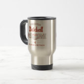 Mug De Voyage Maman de baseball fière personnalisée (Devant gauche)