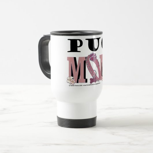 Mug De Voyage MAMAN de carlin (Devant gauche)