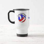 Mug De Voyage Maman de volleyball avec nom (Gauche)