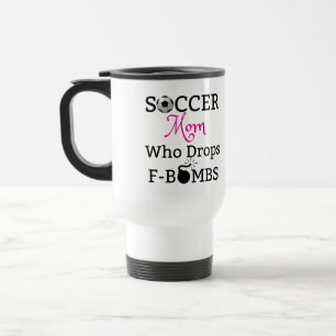 Mug De Voyage Maman drôle du football qui laisse tomber des