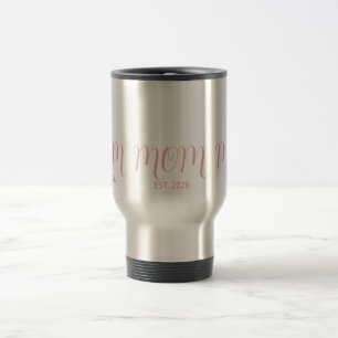 Mug De Voyage Maman établie écriture rose Cadeau de nouvelle mam