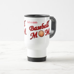 Mug De Voyage Maman mignonne de baseball personnalisée