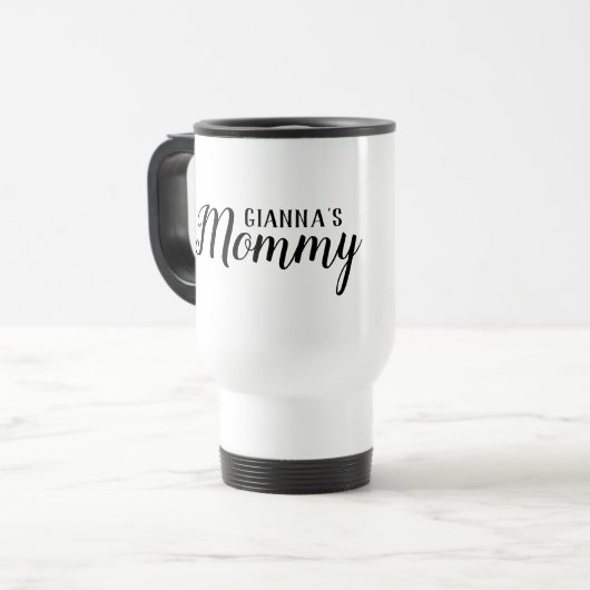 Mug De Voyage Maman Personnalisée Blanc (Devant gauche)