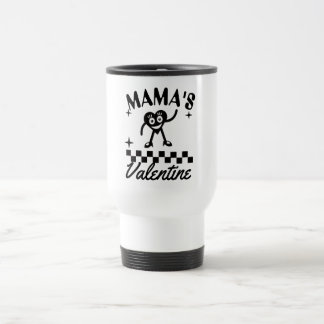 Mug De Voyage Mama's Valentine Retro Heart T-Shirt, Cute 