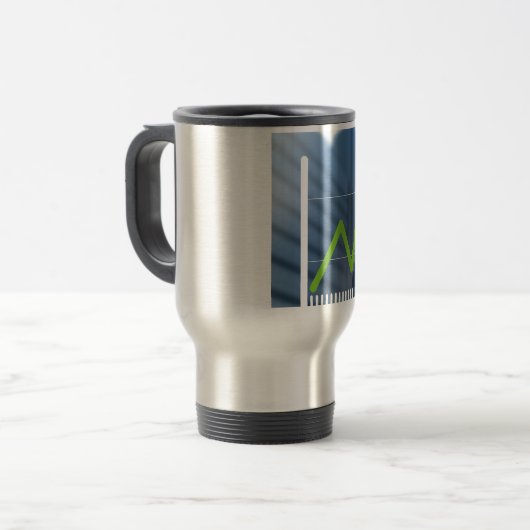 Mug De Voyage Man showing stock price touchscreen concept (Devant gauche)