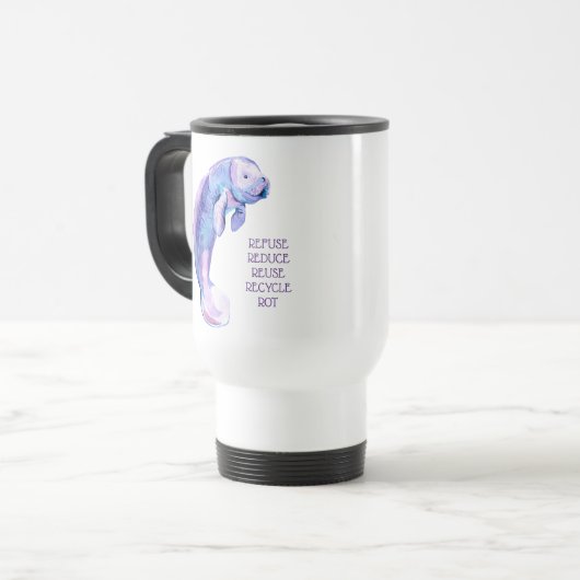 Mug De Voyage Manatte pourpre (Devant gauche)
