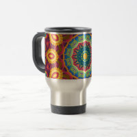 Mandala Floral Abstrait aux Couleurs Vives