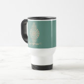 Mug De Voyage Mandala Ornementale Rétro Sage & Sable customisé (Devant gauche)
