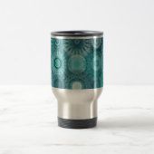 Mug De Voyage Mandalas Bleus Motif Orné Abstrait (Centre)