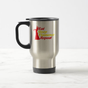 Mug De Voyage Mangez le flamenco du sommeil Répéter drôle pou