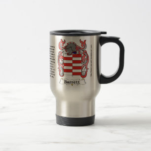 Mug De Voyage Manteau de famille de Barrett des bras sur une