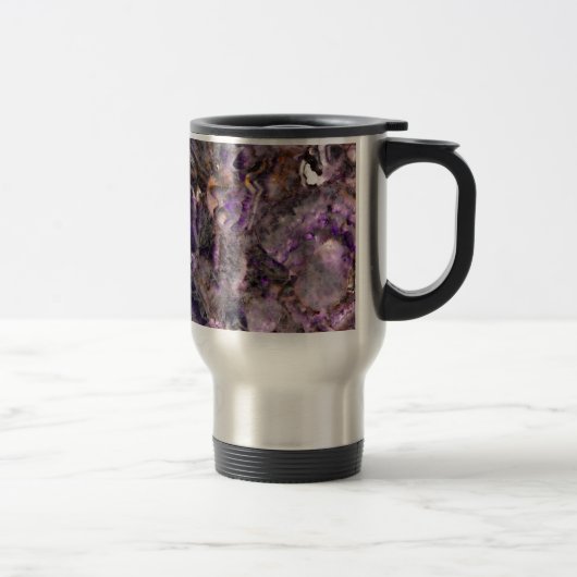 Mug De Voyage marbre de quartz Abstrait améthyste (Droit)