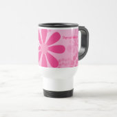 Mug De Voyage Marguerites roses mignonnes de jolies fleurs (Devant droit)