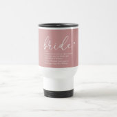 Mug De Voyage Mariée de Script Définition Bridal Shower Mariage (Centre)