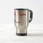Mug De Voyage Mariée tribe monogramme rouge douche nuptiale simp (Devant droit)