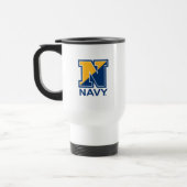 Mug De Voyage Marine américaine | Marine initiale N (Gauche)