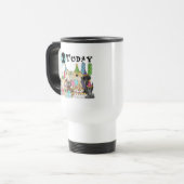 Mug De Voyage Marionnettes 2e anniversaire Bash Tshirts et cadea (Devant gauche)