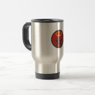 Mug De Voyage Marocain rond symbole du drapeau du pays armée