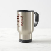Mug De Voyage Maroon Monochrome Moderne Joyeux Noël (Devant droit)
