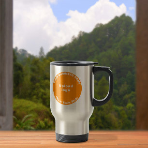 Mug De Voyage Marque d'affaires orange ronde couleur sur acier i