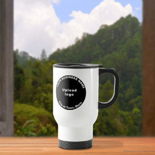 Mug De Voyage Marque d'affaires ronde noire sur Mug Voyage