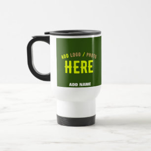 MUG DE VOYAGE MARQUE MODERNE MODERNE VERTE DE FORÊT MODERNE VÉRI