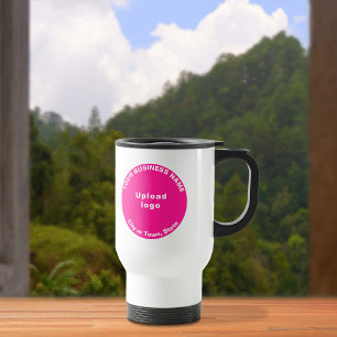 Mug De Voyage Marque ronde rose pour affaires sur la Mug Voyage